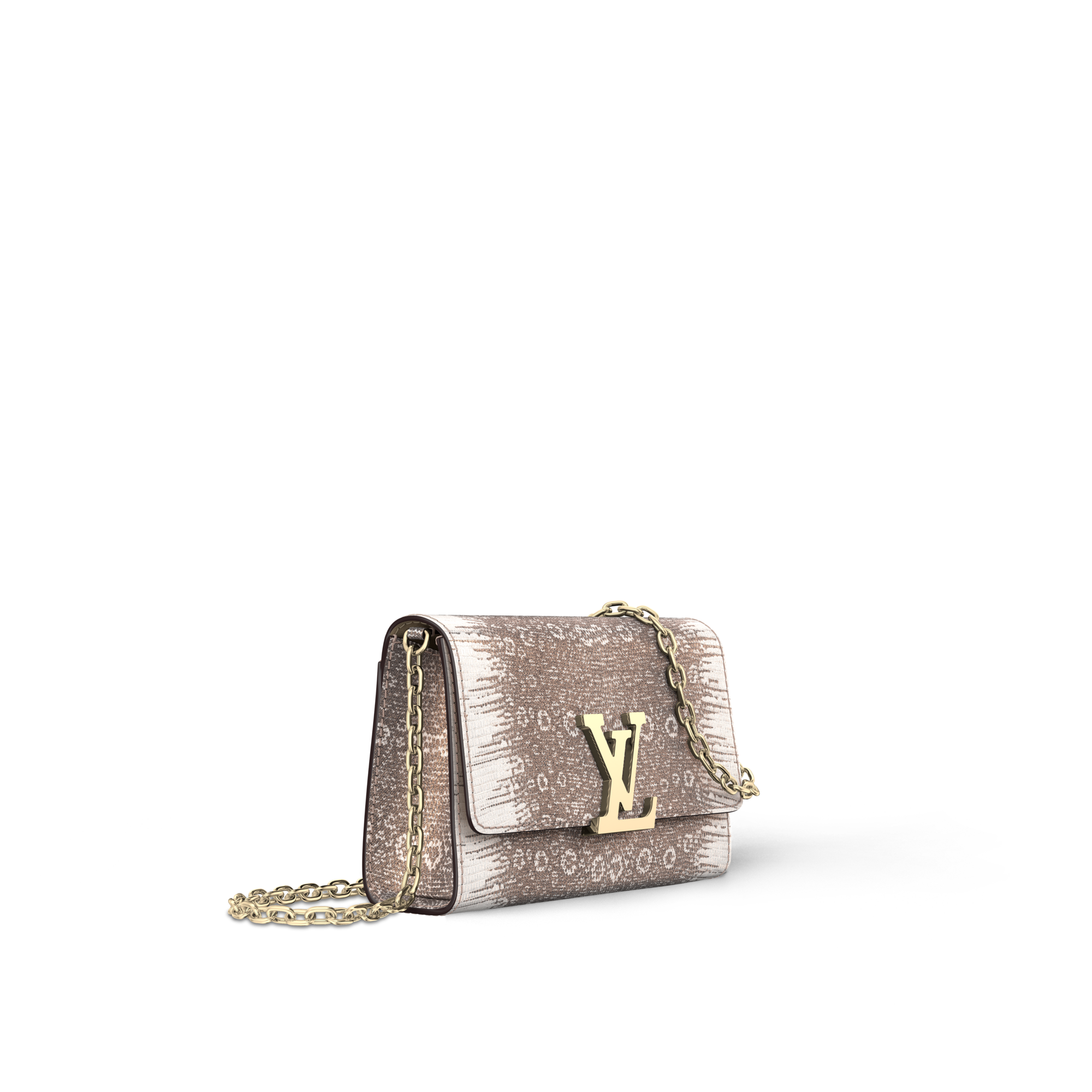 【紐なし・金具はずれ】LOUIS VUITTON Pochette Louise MM Lezard - Bolsas | LOUIS VUITTON ®